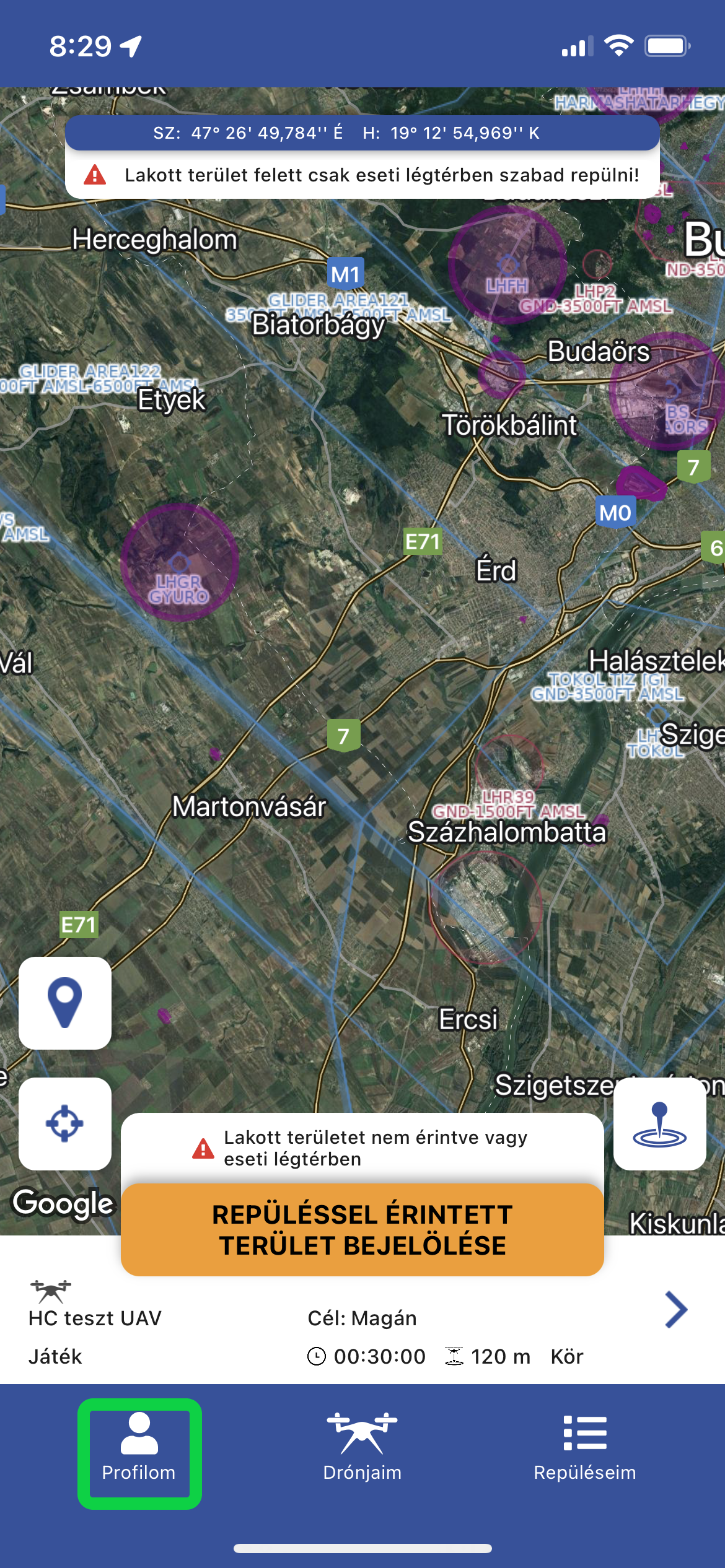 Regisztráció törlése 1. lépés